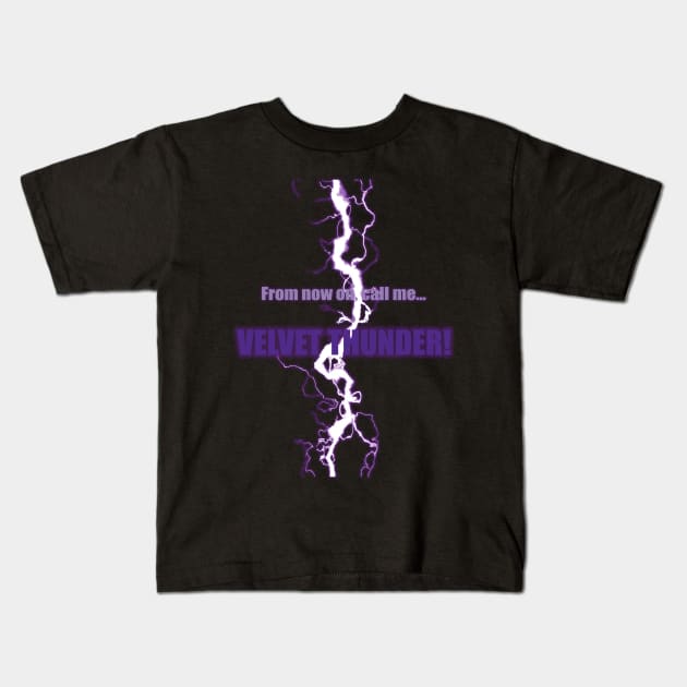 Velvet Thunder Kids T-Shirt by LordDanix